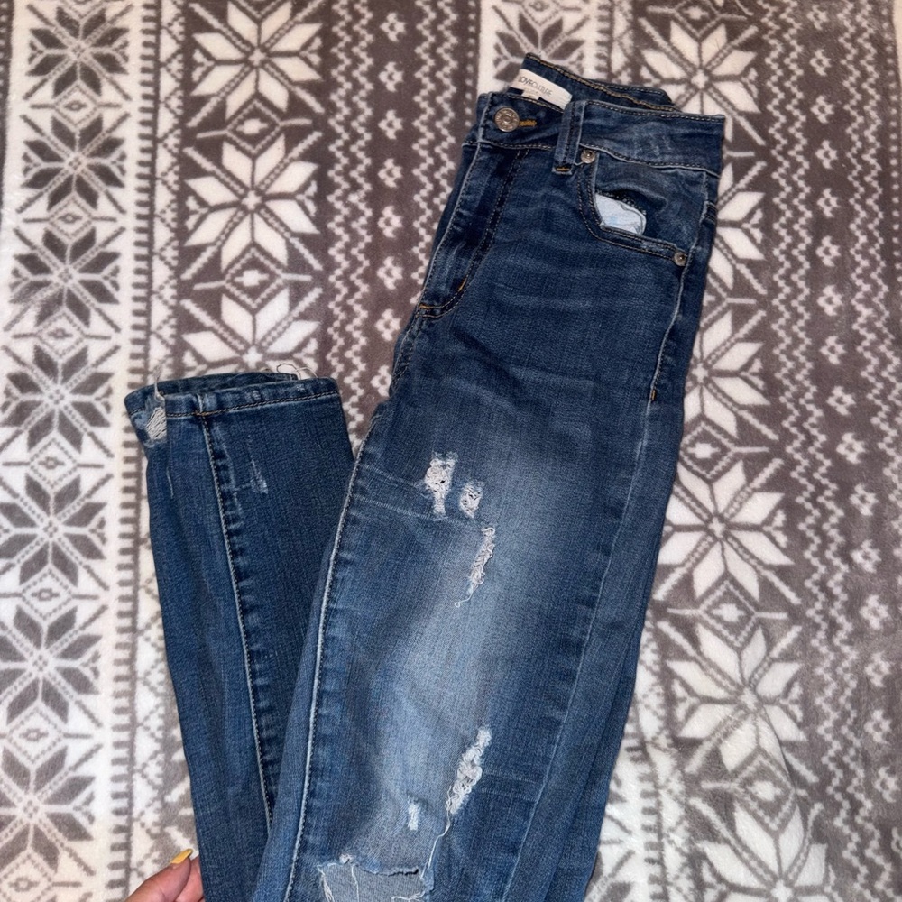 Love Culture Blue Skinny Distressed Jeans